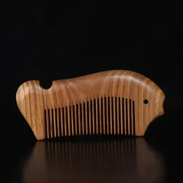 Vintage Sandalwood Comb Handmade Hair Combs Mulheres bonitas de madeira de pente de madeira Polícia de madeira pente natural de sândalo