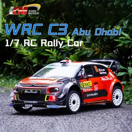 1/7 RC CAR KM WRC C3 4WD 2,4 ГГц RTR 4S Бесщеточный электрический пульт дистанционного управления Моделирование моделирования автомобиля Rally Ranging Hody Childrens Toys 240522