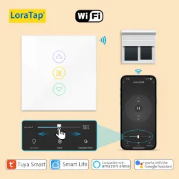 Loratap 4. WiFi -Roller -Verschlussvorhangschalter für elektrische Prozentsatzer Blind Google Home Alexa Smart Life App Fernbedienung