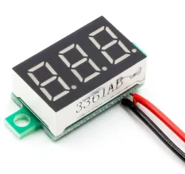 10pcs x 0,36 Zoll Mini LED Digital Voltmeter Rotes Grünblau -Panel -Spannung Messgerät DC 4,5 ~ 30 V Ziffern Anzeigeeinstellungsvoltmeter