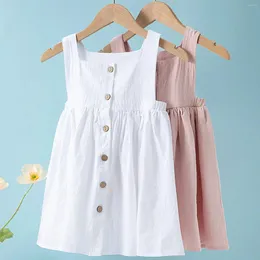 Girl Dresses Girl Girl Dress Casual Didler Baby Kids Outfit Outfit Solido Taglia senza maniche 12 Pageant per