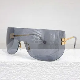 Tasarımcı Kadınlar Pist Güneş Gözlüğü SMU 54Y AVIATOR kadın çerçevesiz maske güneş gözlükleri altın metal bacaklar lüks seksi bayan flört gözlükleri de soleil pour femmes