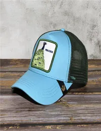성인을위한 스냅 백 및 동물 자수가있는 여름 트럭 운전사 모자 남성 여성 조절 가능한 구부러진 야구 모자 디자이너 Sun VI7257444
