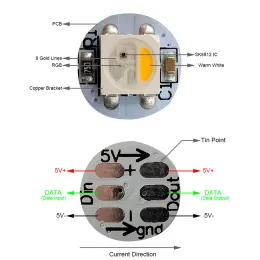 WS2812 SK6812 RGB Pixel LED رقاقة قابلة للفرد معالجة WS2812B SK6812 RGBCW RGBNW RGBWW