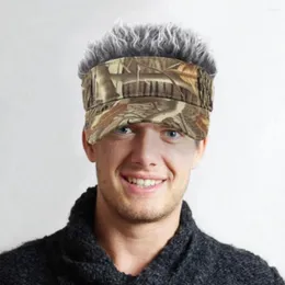 Шариковые шапки хлопковые камуфляж парик бейсболка мужски для волос спорт спорт