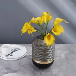 꽃병 북유럽 스타일 고급 투명 이크 바나 현대 유리 미니멀리스트 침실 사무실 vaso per fiori 가정 장식 wz50hp