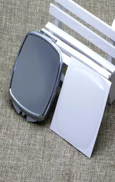 Blanker Rechteck -Kompaktspiegel Silbertaschenspiegel faltbarer Spiegel mit DIY Clear Resin Epoxy Aufkleber M057fy 9471876
