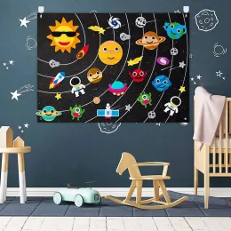 Baby Montessori Busy Board Toy Kids DIY Felt Board Toys Farm Animals Learning Story Book Felt Play Mat Flannel Insect Wall Decor