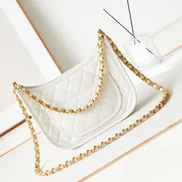 10a de melhor bolsa de luxo de luxo com zíper padrão de diamante moda da moda de ouro crossbody saco de ombro de ombro crescente lua saco de designer 24s nova bolsa de axila de costa