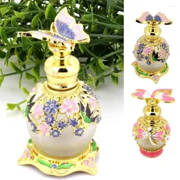 Förvaringsflaskor 15 ml parfymflaskan påfyllningsbar eterisk oljefjäril/slända mönster lyxig arabisk stil dubai tom