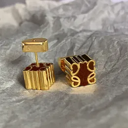 Złote kolczyki Projektant dla kobiet 18K Gold Luksusowy projekt marki z pudełkiem na imprezowy prezent biżuterii
