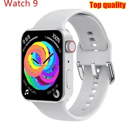 Recebimentos mais recentes da série de relógios inteligentes de qualidade de luxo 9 8 45mm 2,1 "homens homens assistem bluetooth de pulseira pulseira de pulseira sem fio rastreador de fitness sportwatch smartwatch
