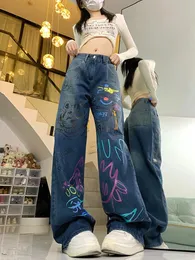 Pantaloni vintage americani jeans da donna per le donne scarabocnose per donne 2024 sfilare primavera