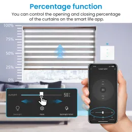 QCSMART Tuya Smart Life App Vorhang Blinds Schalten Sie Hintergrundbeleuchtung Windows Motor prozentualer Sprachfernbedienung Google Home Alexa