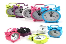 Mini stały kolor alarmowy budzik metalowe Małe przenośne zegary kieszeni dekoracje gospodarstwa domowego regulowana elektroniczna timer BH4814 W3182367
