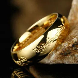 Populano anello di moda Titanio Steel 18k Gold Wedding Band for Men Women Laser Inciso Comfort Fit QTPRW