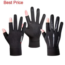 Guanti sportivi 10PAIR Summer Clery Ice Fitness guanti Antiskid Cycling Outdoor Driving Gloves Sports Courier Disping Gucce di pesca Q240525