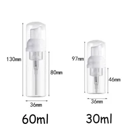 50 PCS 60ml/30ml Köpük Dispenser Şişe Plastik Doldurulabilir Mini Köpük Şişe Köpük Sabun Dispenser Pompa Şişeleri -Seyahat için