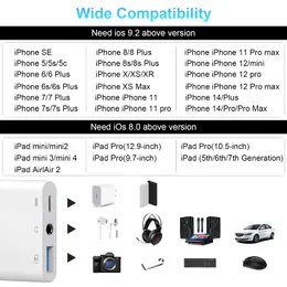 Adaptador Lightning Para iPhone A USB3 OTG, Divisor de Conector de Audio Para Auriclees de 3,5mm Para iPhone 14/13/12/iPad Con Carga