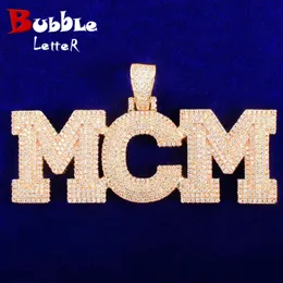 Lettera di bolle Collana personalizzata per uomini Personalizzati Cubic Zircone zircone hip hop roccia hip hop roccia tendenza 240520