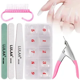 Fake Nail Enhancement Tool Set 500 Long Ladder Transparent Traceless Nail Clips Combination Set