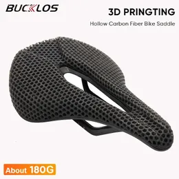 Bucklos 3D 탄소 안장 자전거 좌석 좌석 쿠션 초경량 통기성 3D 인쇄 탄소 좌석 자전거 MTB 도로 자전거 안장 부품 240523