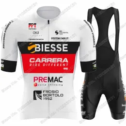 2023 Biesse Team Cycling Jersey Short Sleeve Set Men Cycling Clothing Summer Road Bike Shirt Suit Bicycle Bib Shorts MTB Uniform