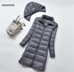 Sedutmo Winter Plus Size 4xl Womens Down Down Down Long Ultra Light Buld Duck Down Puffer Jacket Slim осень Parkas ED522 2012014367177