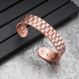Pulseiras de link pura pulseira de cobre homem magnético Energia para pulseras acero paraxidável para mujer pulsera hombre