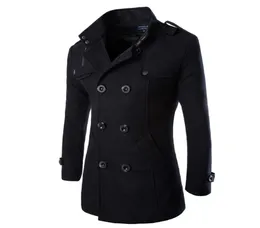 Fall Fashion Winter Mens Jackets And Coats Duffle Coat Stylish British style Single Breasted Mens Pea Coat Wool Trench Coat3069122