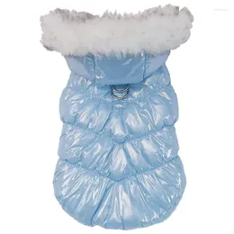 Hundkläder Winter Coat Mysig valpjacka för kallt väder fleece husdjurskläder med koppelhål små och medelstora