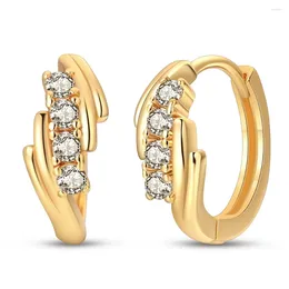 Orecchini a cerchio Creative 925 Sterling Silver Gold Irregolare filettata per la proposta di donne Accessori per gioielli