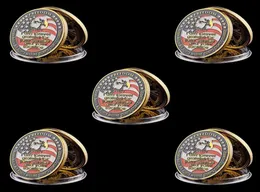 5 pezzi di moneta militare Craft USA Navy Army Air Force Marines 1oz Gold Challented Challenge Badge Gifts9560931