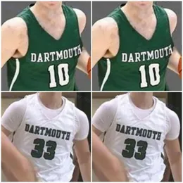 Custom Dartmouth Big Green College Basketball Dowolne numerze nr 10 James Foye 15 Brendan Barry 23 Chris Knight White NCAA Jerseys S-4xl
