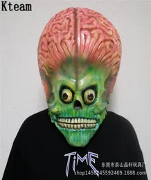 New Halloween Bloody Scary Horror Maske Erwachsener Zombie -Monster Bloody Brain Mask Latex Kostümparty Vollkopf Cosplay Maske Masquerad8536542