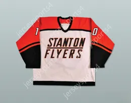 DEAN Custom Dean Youngblood 10 Stanton Flyers High School White Hockey Jersey Top Stitched S-M-L-XL-XXL-3XL-4XL-5XL-6XL