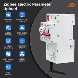 Tuya Zigbee Smart Circuit Breaker 1P-4P 80A DIN Rail Switchtimer Moduł Smart Life App Control Sterowanie głosowe Alexa Google Home