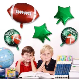 Rugby thematoned American Football Disposable TableWare Supplies Sport Birthday Party Männliche Single -Party -Babyparty -Zeremonie Dekor