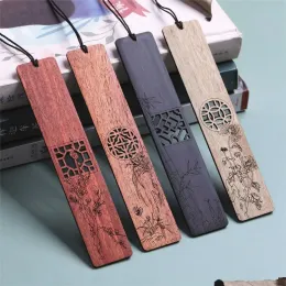 Винтажная деревянная повальная закладка в китайском стиле творческий нарисованные книжные благи Koi Carp
