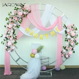 Dekorative Blumen Jarown Custom Flower Arrangement Hochzeit Dekoration Künstliche Reihe Arch Pink Flores Artificiales Mariage Home