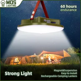 Moslight Charging acampamento Luz de ímã forte Zoom portátil tenda de lanterna Trabalho de luz Manutenção ao ar livre 240514