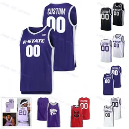 Darrin Ames Kansas State Wildcats Basketball Jersey Dorian Finister Ques Glover R.J. Jones Arthur Kaluma Taymont Lindsey Will McNair Jr. Kansas State Jerseys Stitched