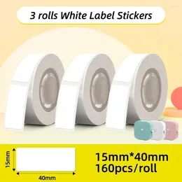 Rolls Etikett Aufkleber weißer Drucker Papier Wärmeleitband für Phomemo Q30 D30 Mini Tragbar