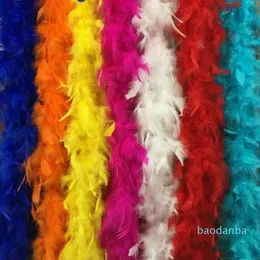 2021 Hot Selling Flera Color Marabou Feather Boa för Fancy Dress Party Burlesque Boas Gratis frakt 257m