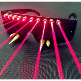 LED rave giocattolo giocattolo laser occhiali per feste natalizi per esibizioni in discoteca DJ Disco Dance Omplani ricaricabili da sole Nightclub Puns D240527
