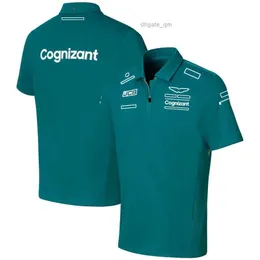 Camisas de ciclismo Tops Novo F1 Team Racing Suit de capa de carros de trabalho Camiseta de fã de camiseta curta Camisas de golfe de pólo verde personalizado