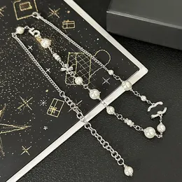 Diamentowe naszyjniki łańcuchy projektanty wisiorty Choker kobiety projekt marki list High-Srebrny platforma miedzi mężczyźni damski naszyjnik