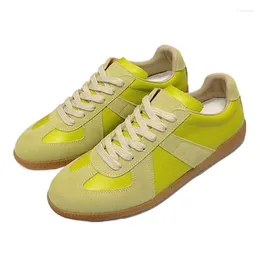 Casual Shoes Classic Wildleder Leder Paar Sneaker Schuh Unisex Runde Zehen Schnürung Ourdoor Flat Comfort Comfort Color Color Designer
