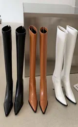Stiefel Herumn Winter Women Knreihe moderne Modespitze dünne Heels Schuhe weibliche Zip Casual Ladies High9369947