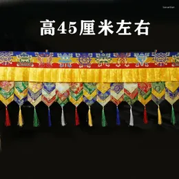 Tapissries Drapery Buddha Hall Hängande gardinbord Vägg som omger etniska tygprydnader Handgjorda takdekoration Tibetansk stil konst